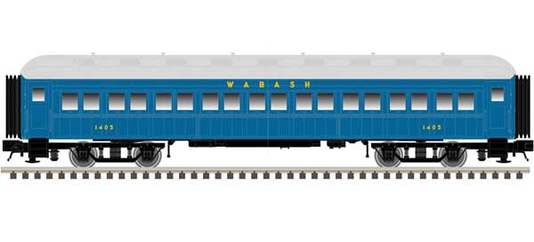 Trainman ACF Heavyweight 60' Coach - Ready to Run Wabash #1402 (blue, gray)