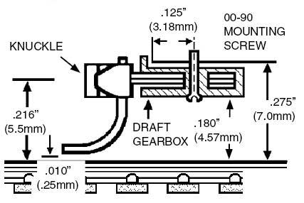Micro Trains #1023 Magne-Matic(R) Coupler - Assembled With Body Mount Draft Gear - 2 Pair