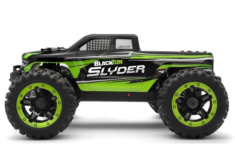 BlackZon Slyder 1/16th RTR 4WD Electric Monster Truck - RTR - Green - Image 3