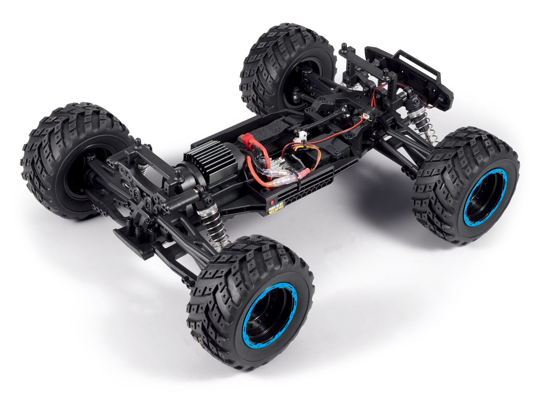 BlackZon Smyter 1/12 4WD Electric Monster Truck - RTR - Blue - Image 5