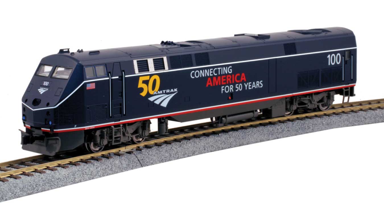KATO GE P42 Genesis Amtrak #100 (50th Anniversary Scheme, Midnight Blue) Standard DC