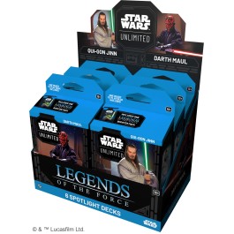 Star Wars: Unlimited - Legends of the Force Spotlight Deck Display (6 decks)