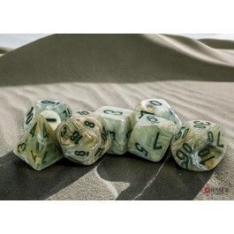 Chessex Mega-Hedral Marble Green/Dark Green 7-Die Set