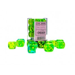Chessex Gemini Translucent Green-Teal/Yellow 16MM D6 Dice Block