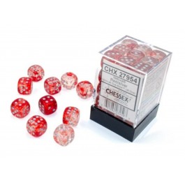 Chessex Nebula Red Silver Luminary 12 MM Set