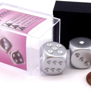 Chessex: Aluminum Metallic 16Mm D6 Dice (Pair)