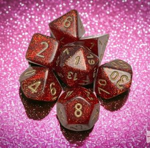 Glitter Ruby With Gold 7 Die Set