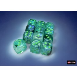 Chessex Borealis Kelp/Light Green 16mm D6 Dice Cube