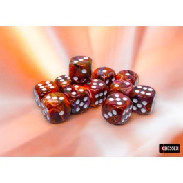 Chessex Festive Symphony/White 16mm D6 Dice Cube