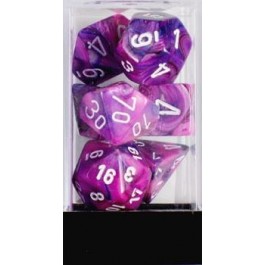 Chessex: Festive Violet/White 7-Die Set