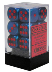 Chessex: Gem Black Starlight / Red 16Mm