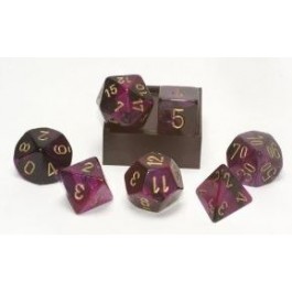 Chessex: Gemini Black-Purple/Gold 7-Die Set