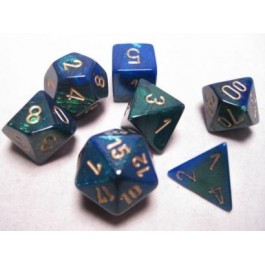 Chessex: Gemini Blue-Green/Gold 7-Die Set