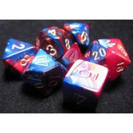 Chessex: Gemini Blue-Red/Gold 7-Die Set