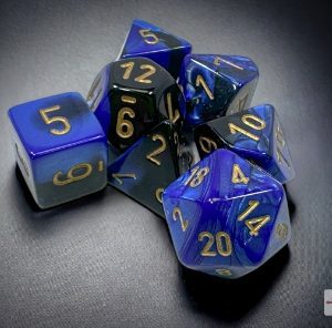 Chessex: Gemini Blue/Gold 7-Die Set