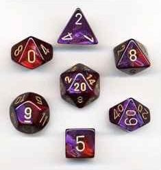 Chessex: Gemini Purple/Red 7-Die Set