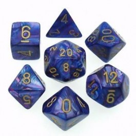 Chessex: Lustrous Purple/Gold 7-Die Set