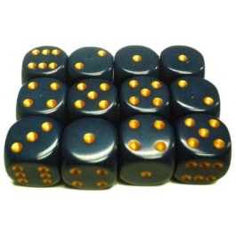 Chessex: Opaque 16Mm D6 Dusty Blue/Copper Dice