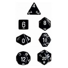 Chessex: Opaque Black 7-Die Set