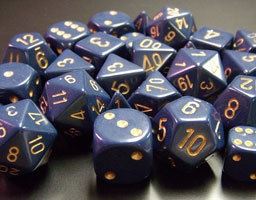 Chessex: Opaque Dusty Blue/Copper 7-Die Set