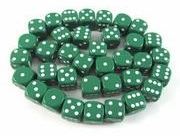 Chessex: Opaque Green/White D6 Dice Block