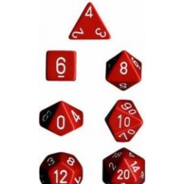 Chessex: Opaque Red 7-Die Set