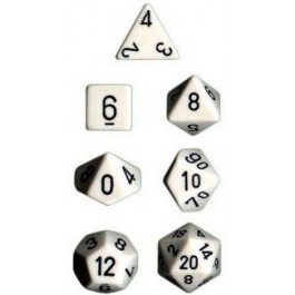 Chessex: Opaque White 7-Die Set
