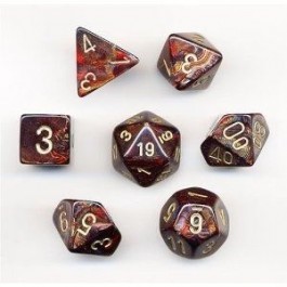 Chessex: Scarab Blue Blood/Gold 7-Die Set