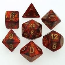 Chessex: Scarab Scarlet/Gold 7-Die Set