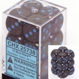 Chessex: Speckled Blue Stars 16mm D6 Dice Block