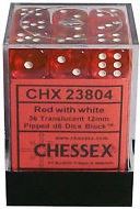 Chessex: Translucent D6 Red/White Dice Block