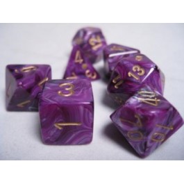 Chessex: Vortex Purple/Gold 7-Die Set