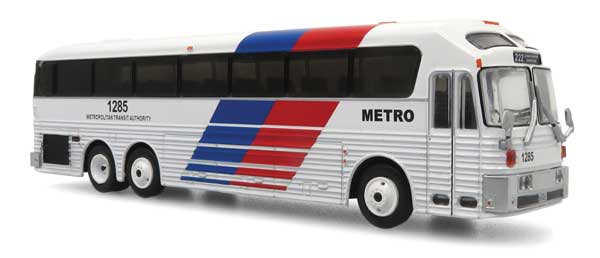 Iconic Replicas 1986 Eagle Model 10 Bus - Assembled, Houston Metropolitan