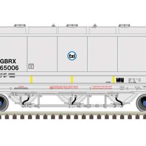 Atlas Model Railroad Co. Trinity 3230 Pressure Differential PD Covered Hopper - Ready to Run Master Plu, TXI GBRX #65004 (gray, black, blue)