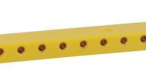 Faller Gmbh Low-Voltage Distribution Terminal (Plate), 10 Sockets and Plugs, 3/32" 2.5mm (yellow)