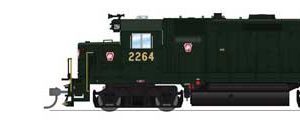 Broadway Limited Imports EMD GP35 Low Nose - Sound and DCC - Paragon4(TM), Pennsylvania Railroad #2287 (Brunswick Green, Red Keystone)