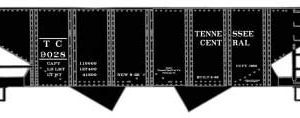 Accurail Inc USRA 55-Ton 2-Bay Open Hopper - Kit, Tennessee Central #9028 (black)