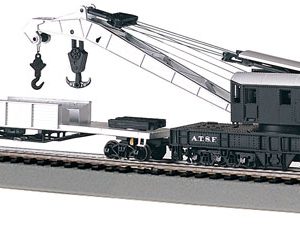 Bachmann Industries 250-Ton Crane Derrick with Boom Tender - Silver Series(R), Atchison, Topeka & Santa Fe (black, silver)