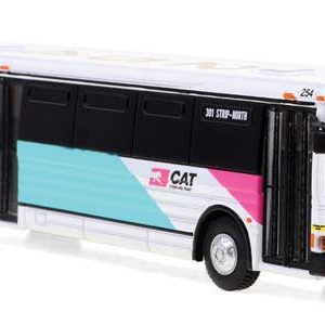 Iconic Replicas Grumman 870 Transit Bus - Assembled, Las Vegas Metro (blue, purple, white, black, Destination 301 Strip North)