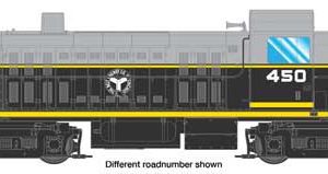 WalthersMainline Alco RS2 - ESU(R) Sound & DCC, Belt Railway of Chicago #452 (Air-Cooled Stack; black, gray, yellow)
