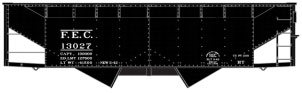 Accurail Inc AAR 70-Ton Offset-Side 3-Bay Hopper - Kit, Wheeling & Lake Erie #80462 (black)