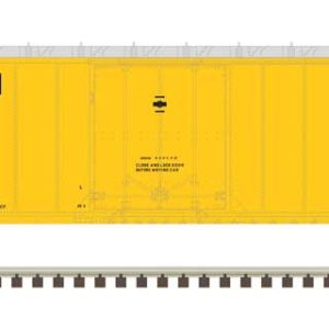 Atlas Model Railroad Co. 50' Plug-Door Boxcar - Ready to Run - Master(R), Burlington Northern RBBN #64022 (yellow, black)