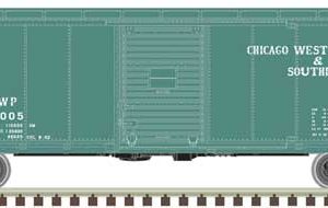 Atlas Model Railroad Co. USRA Steel Rebuilt 40' Boxcar - Ready to Run - Master(R), Chicago, West Pullman & Southern #10001 (green, black, white)