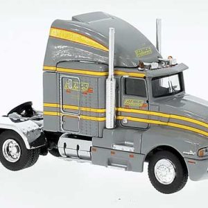 Brekina Automodelle 1984 Kenworth T600 Sleeper-Cab Tractor Only - Assembled, Friderici (gray, yellow)