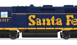 Broadway Limited Imports EMD GP35 Low Nose - Sound and DCC - Paragon4(TM), Santa Fe #1317 (Bookend, blue, yellow, Large Lettering)