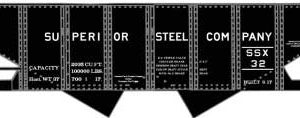 Accurail Inc USRA 55-Ton 2-Bay Open Hopper - Kit, Superior Steel #32 (black)