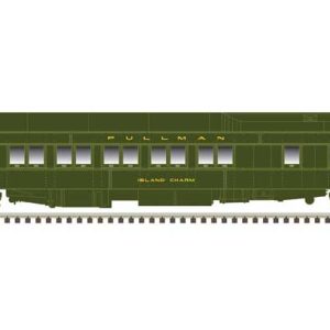 Atlas Model Railroad Co. Pullman Heavyweight Plan 3973 10-1-1 Sleeper - Ready to Run, Pullman Island Charm (Pullman Green 5068C)