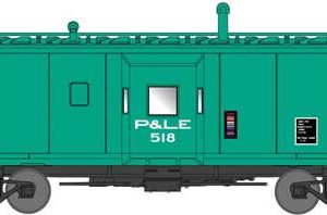 Bluford Shops International Car Bay Window Caboose Phase 2 - Ready to Run, Pittsburgh & Lake Erie #511 (deepwater green)