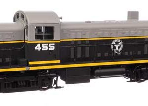 WalthersMainline Alco RS2 - Standard DC, Belt Railway of Chicago #455 - Air-cooled stack (black, gray, yellow)