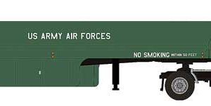 Brekina Automodelle 1950 Kenworth Bullnose Semi Tractor with Tank Trailer - Assembled, US Army Air Force